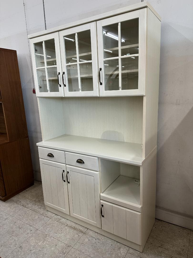 ニトリ　食器棚　キッチンボード　ミランダ2　120WH　ホワイト