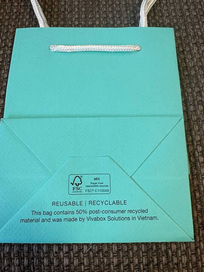 現行品　新品ティファニーミニショッパー紙袋 （12.5x15）80枚セット