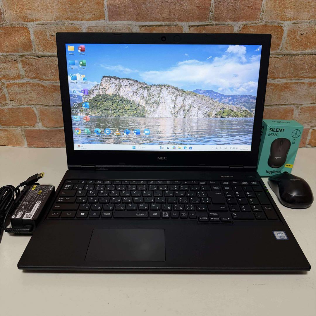 美品NEC ノートPC WebカメラSSD メモリ8GB Win11 オフィス付