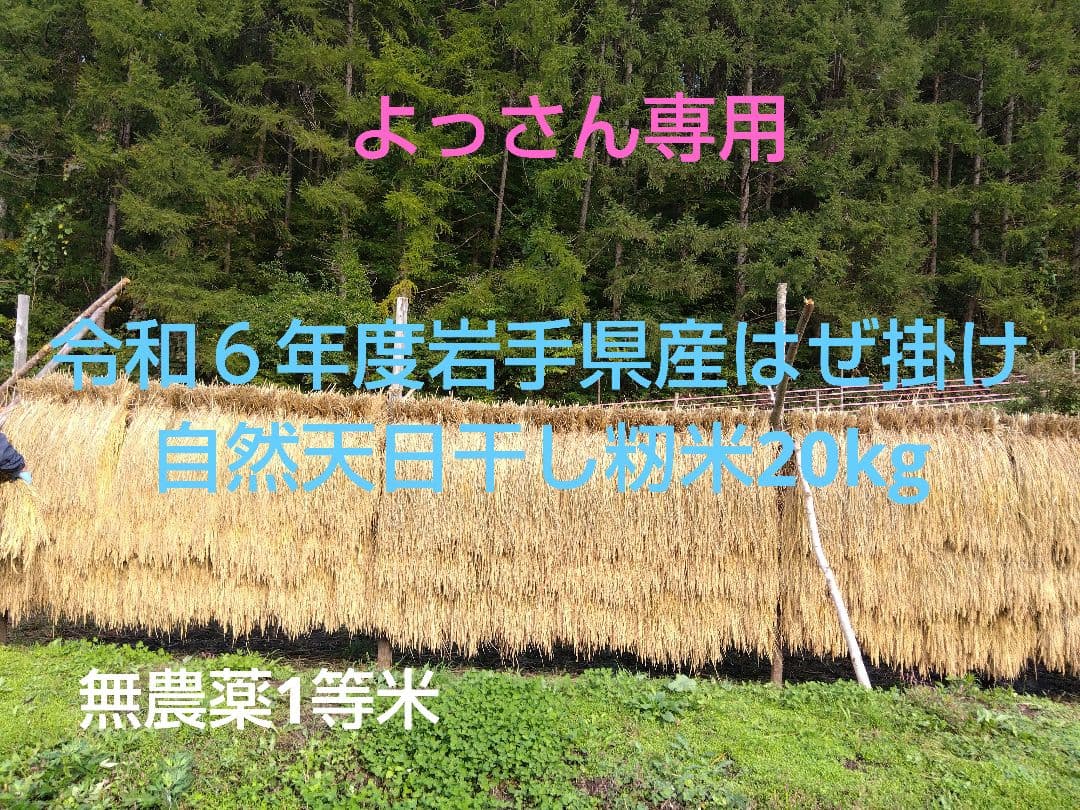 ★令和６年度岩手県産いわてっこ自然天日干し籾米20kg