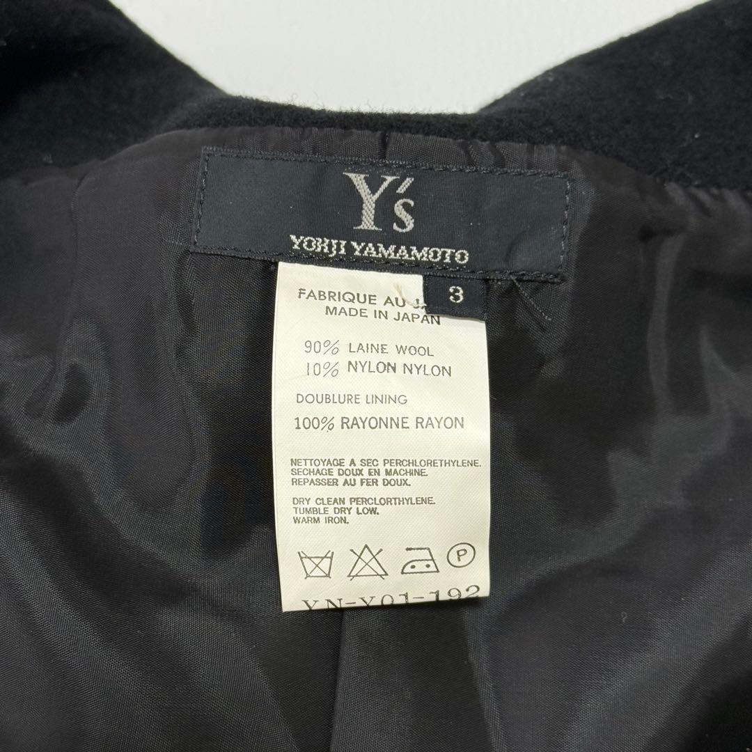 希少✨️ Y’s ヨウジヤマモト ウールポンチョ ケープ 黒 日本製 3