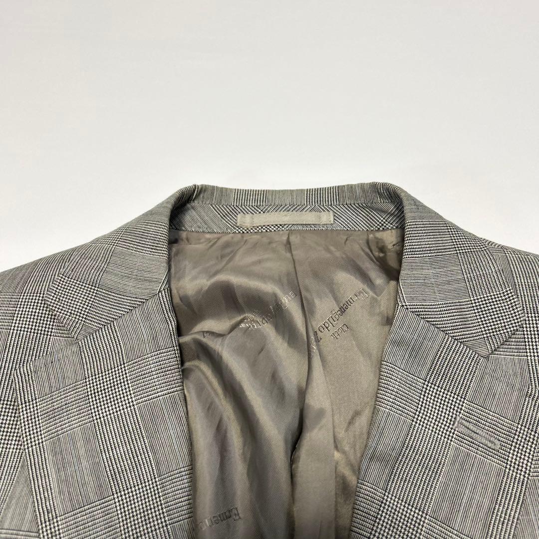 良品　ゼニアトロピカル　セットアップ グレー 通勤 M チェック　2B 定番