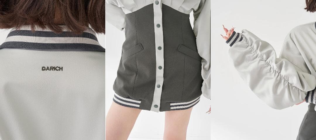 ダーリッチ darich ドルマンスリムスカジャンミニワンピース ピンク F