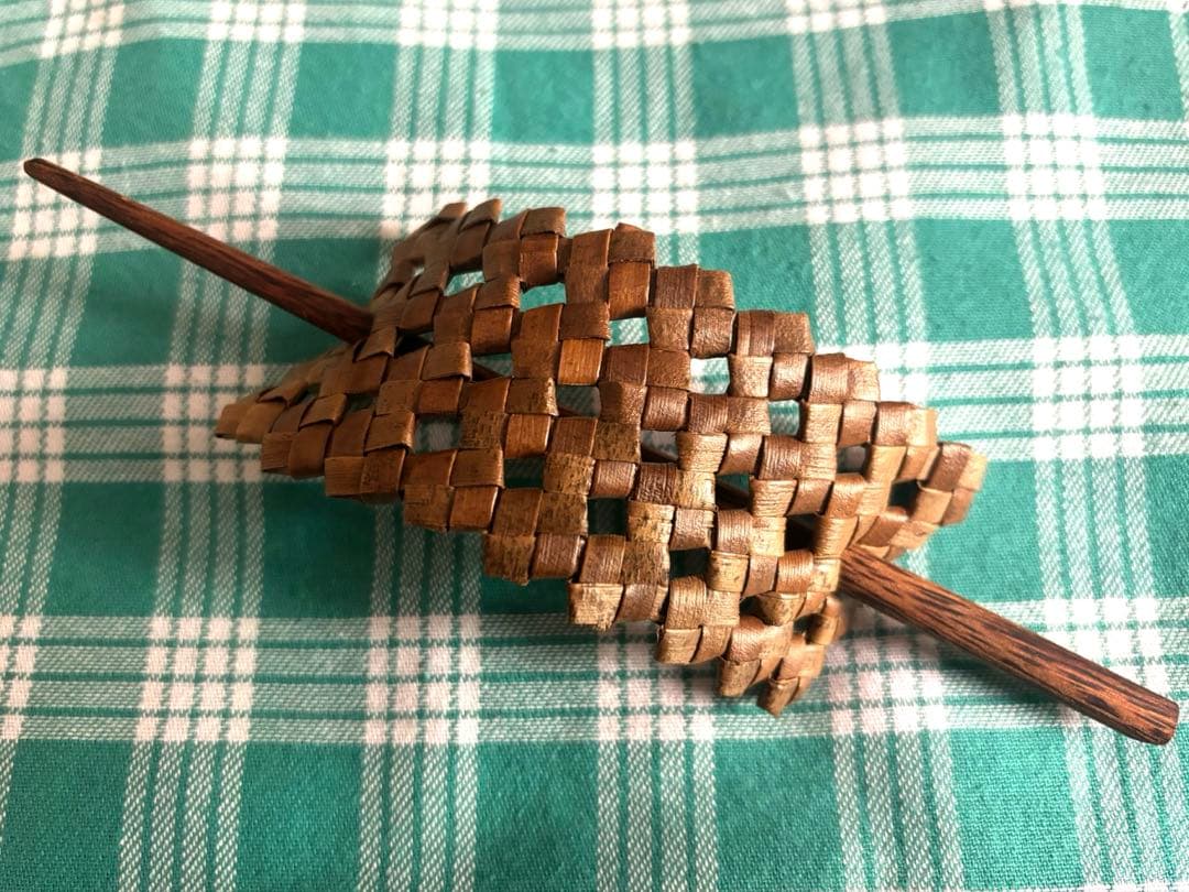 Lauhala Koa ラウハラ コアウッド ヘアピック ハワイ フラ