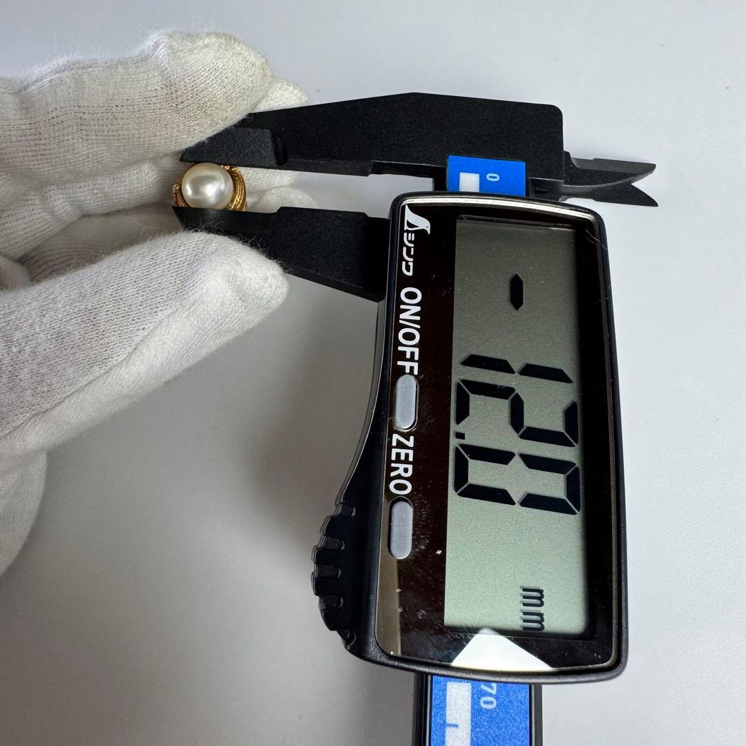 カフス　K18 真珠　18金