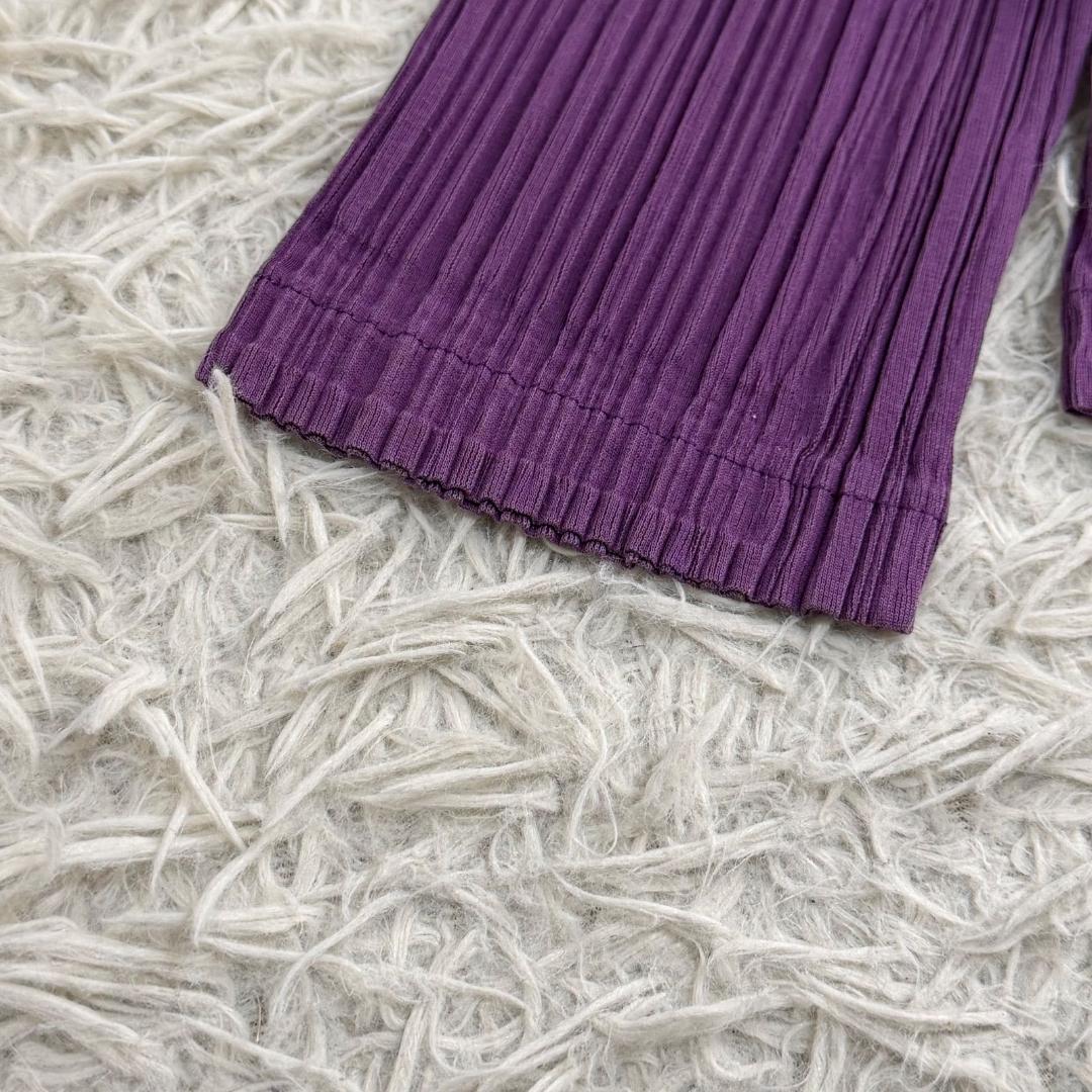 17196✨PLEATS PLEASE カットソー L 3 パープル プリーツ