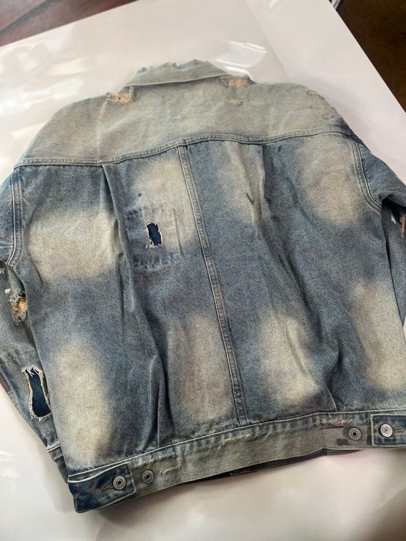 SAINT Mxxxxxxダメージデニムジャケット S