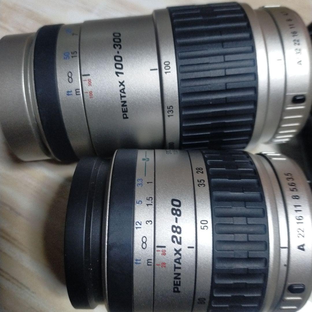 [SA-1]PENTAX　MZ-60 本体+2本(内1本は中レンズにチリカビ有)