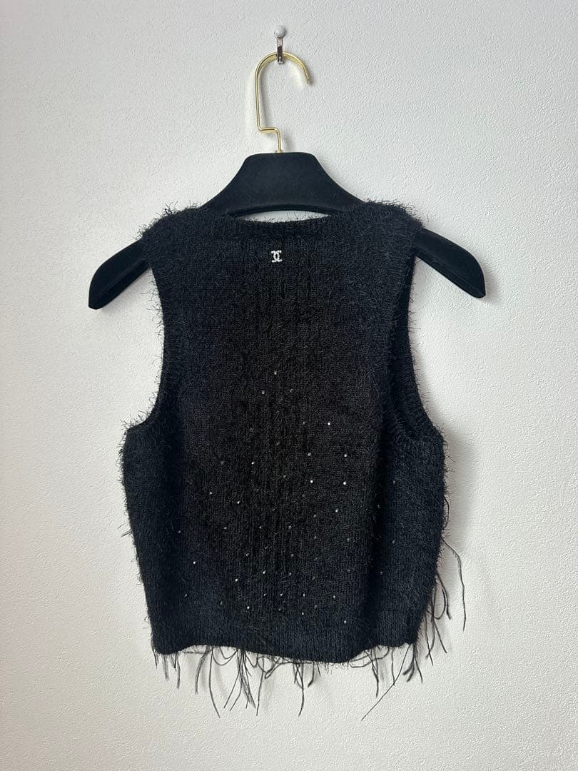 CHANEL フリンジビスチェ ブラック 38