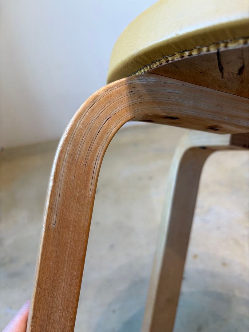 50-60's Artek stool E60 ヘルシンキ焼印スタンプ有