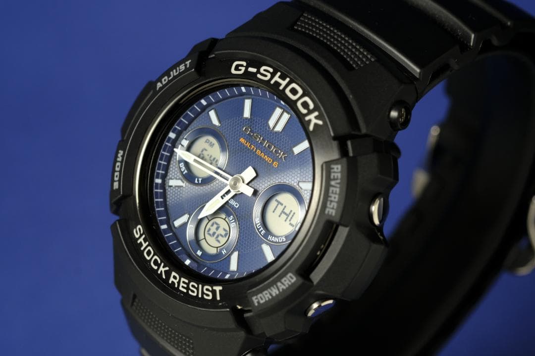 【良品】CASIO G-SHOCK AWG-M100SB ネイビー(263)
