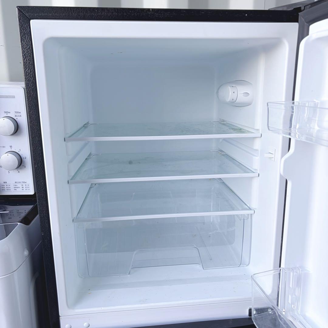 取付無料！アイリスオーヤマ スタイリッシュブラック冷蔵庫 洗濯機 電子レンジ！