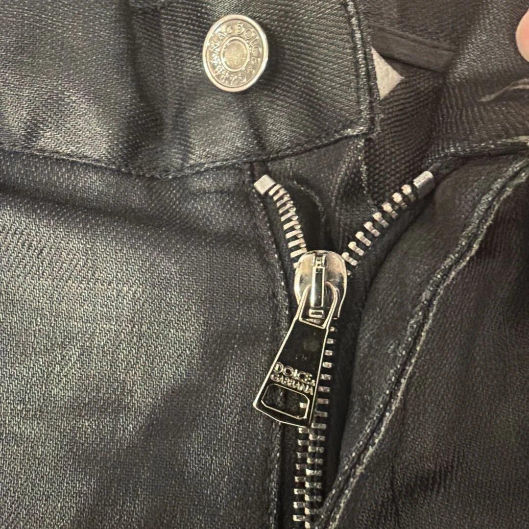 DOLCE&GABBANA archiveコーティングデニム メタルロゴ