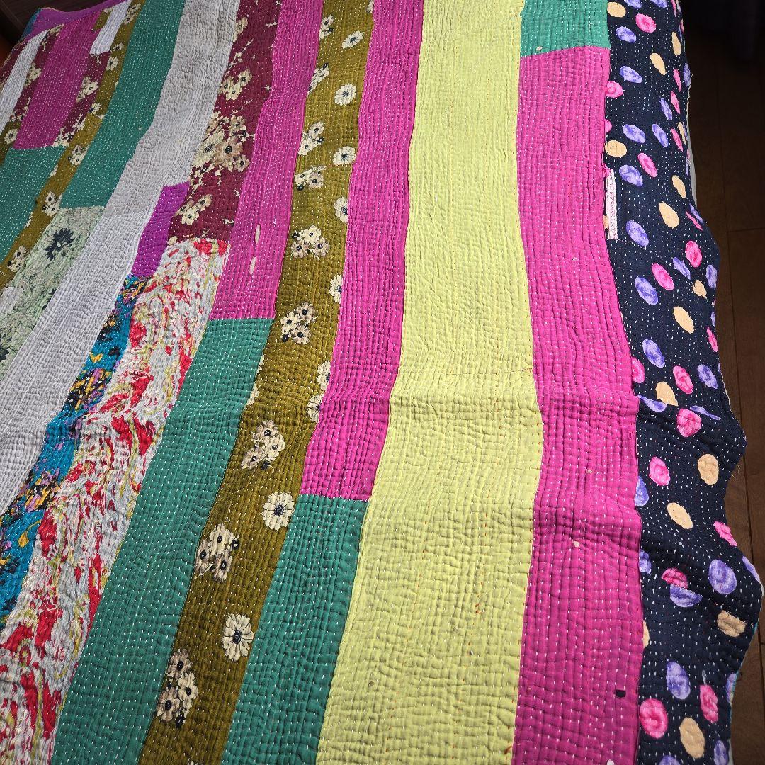 大判サイズ ヴィンテージラリーキルト カンタキルト オールドカンタ④