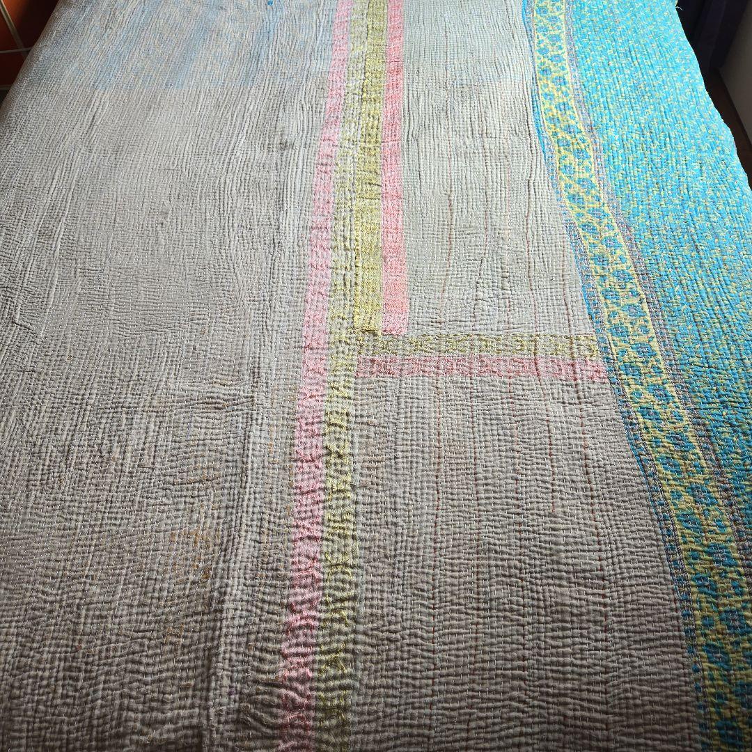 大判サイズ ヴィンテージラリーキルト カンタキルト オールドカンタ④