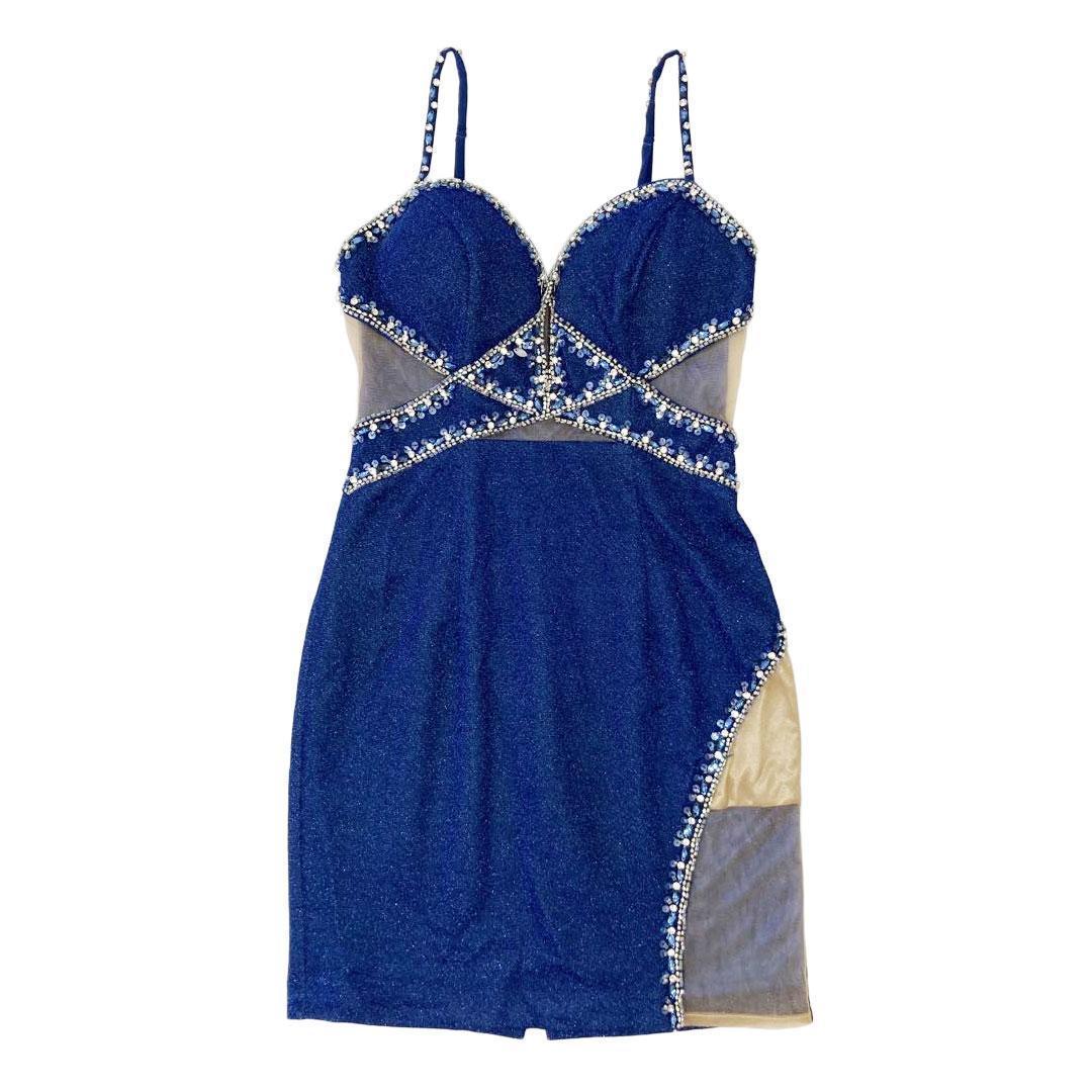 [イルマ]41599 キャバドレス ダークブルー S sugar