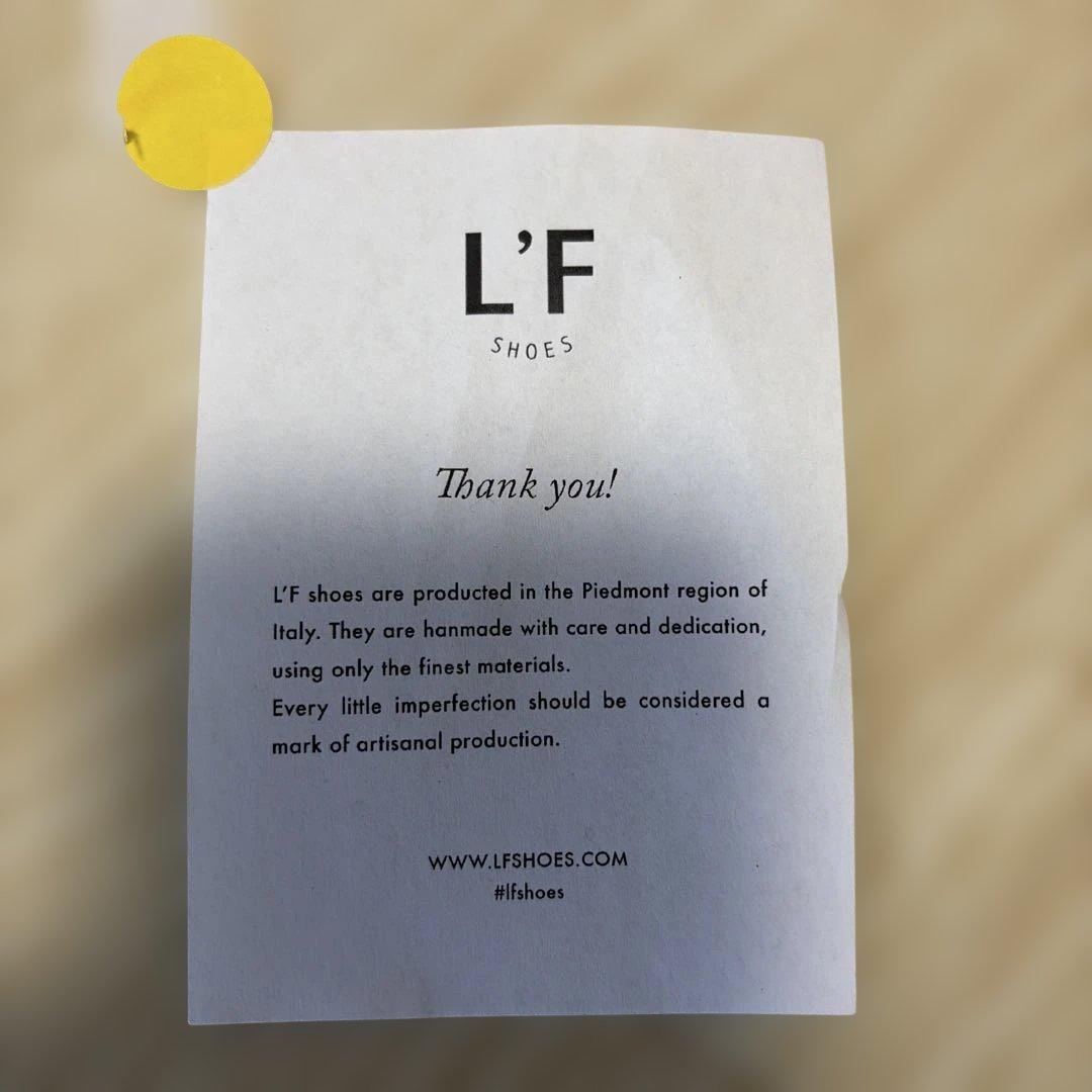 L'F 黒とベージュ 厚底レースアップシューズ