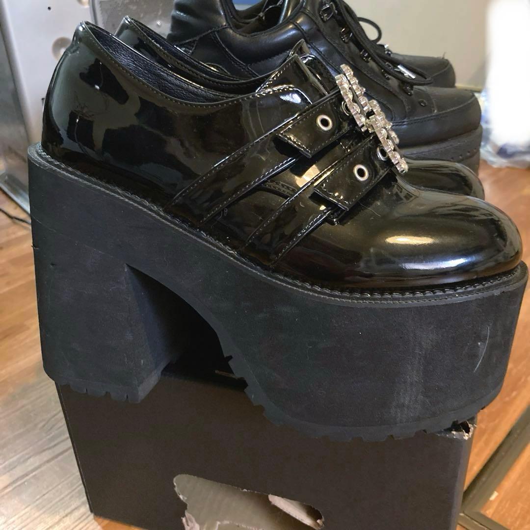 BUBBLES ダブルバックルシューズ YOSUKE 厚底　レースアップ