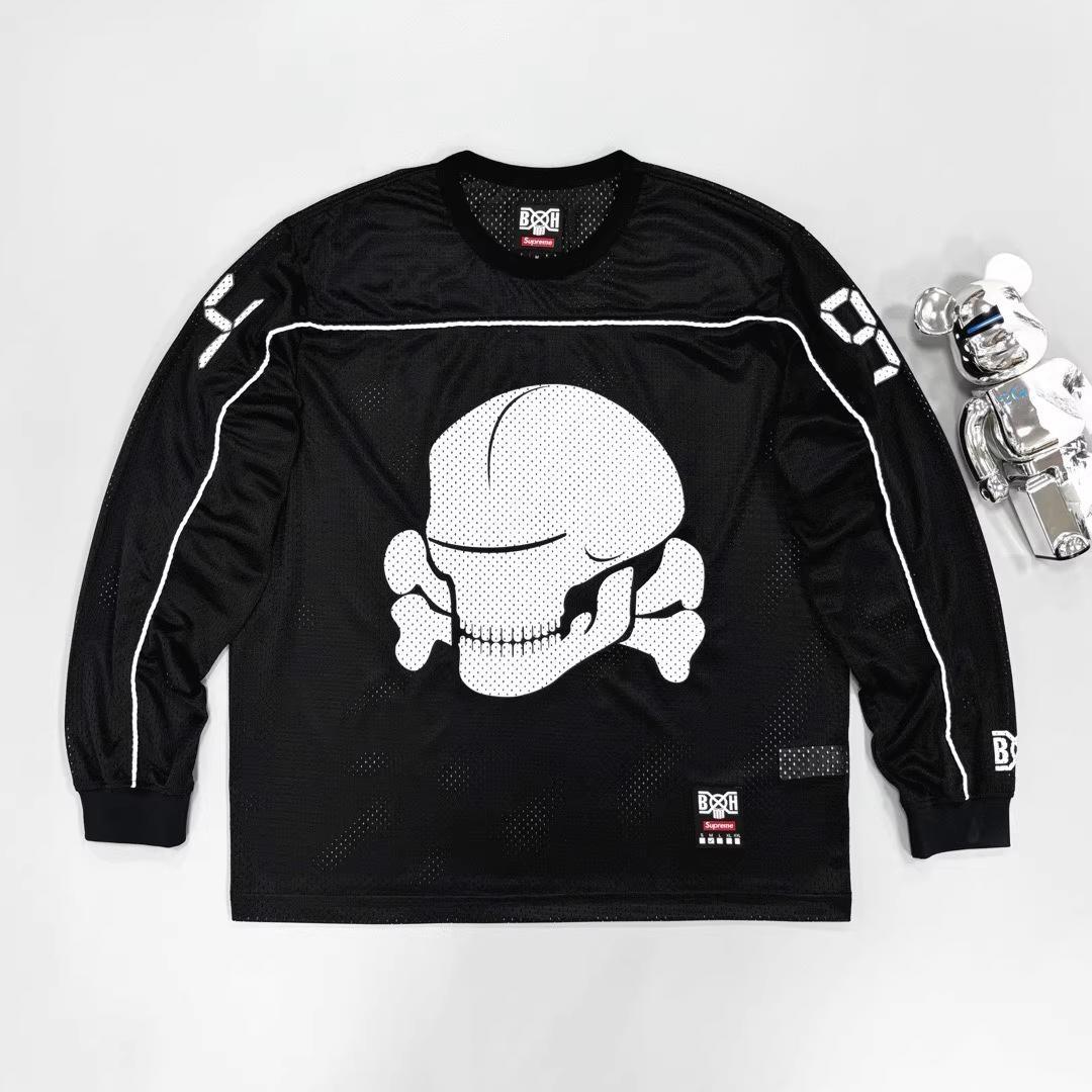 Bounty Hunter スカルプリント ロングスリーブTシャツ