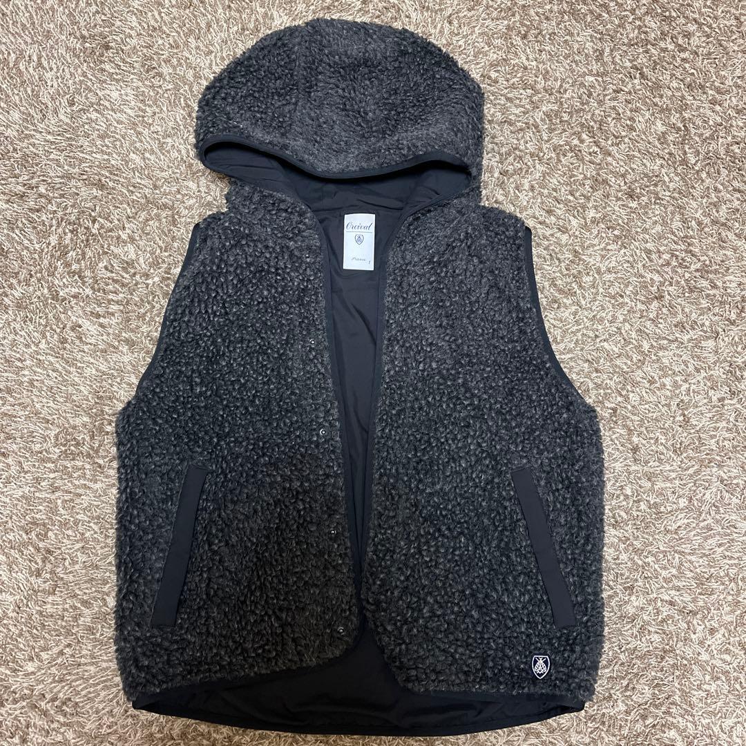 ★Orcival フード付きベスト France 1 ダークグレー★