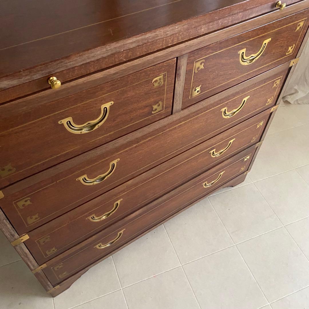 アンティーク　チェスト　ヨーロピアン　象嵌　イギリス　英国　モダン　北欧　棚