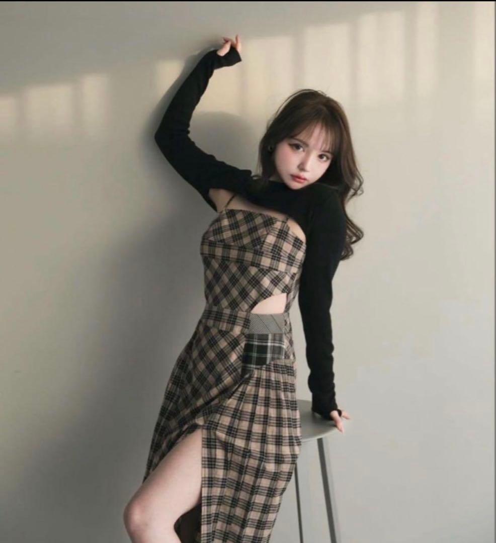 andmary ベルチェックドレス　belle check dress