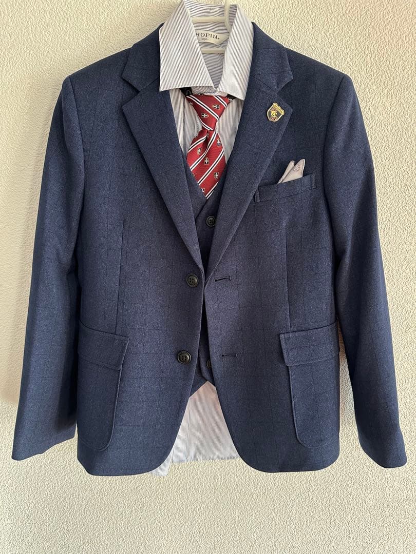 ショパンCHOPIN 男子スリーピーススーツ　フォーマル5点セット150 美品⭐️