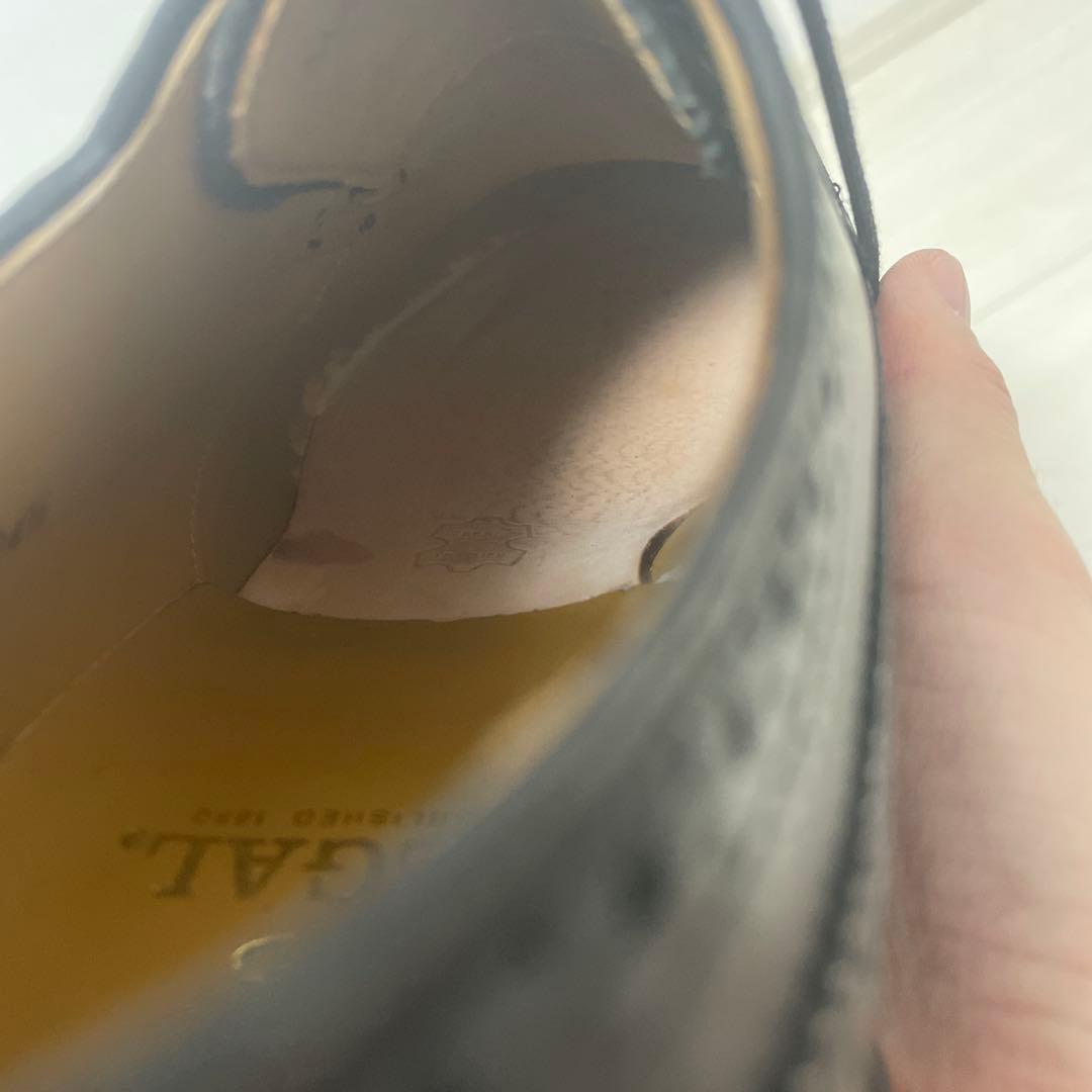 【未使用】リーガル　J292 ウイングチップ　ブラック　24.5 ハーフラバー付