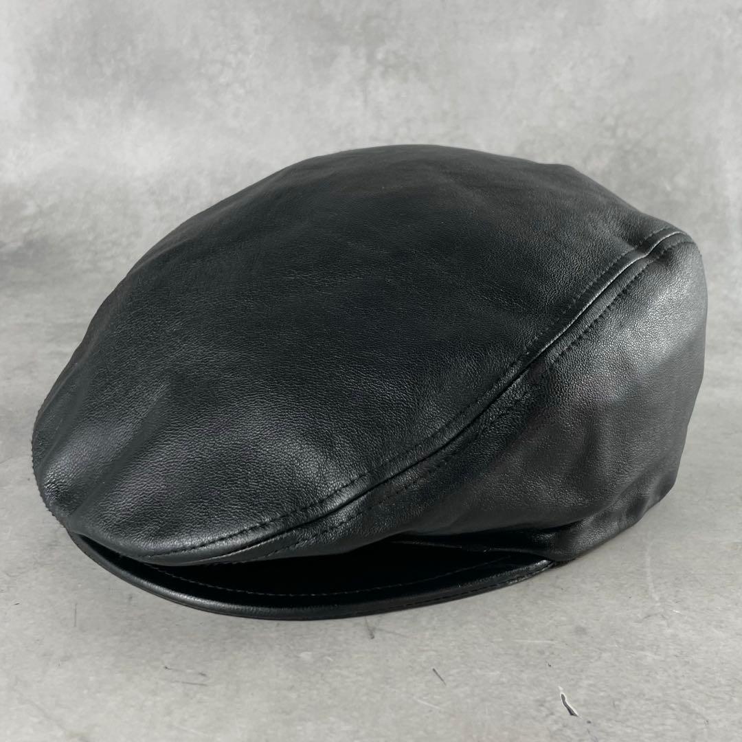 入手困難✨ ドルチェアンドガッバーナ ハンチング キャップ レザー ブラック