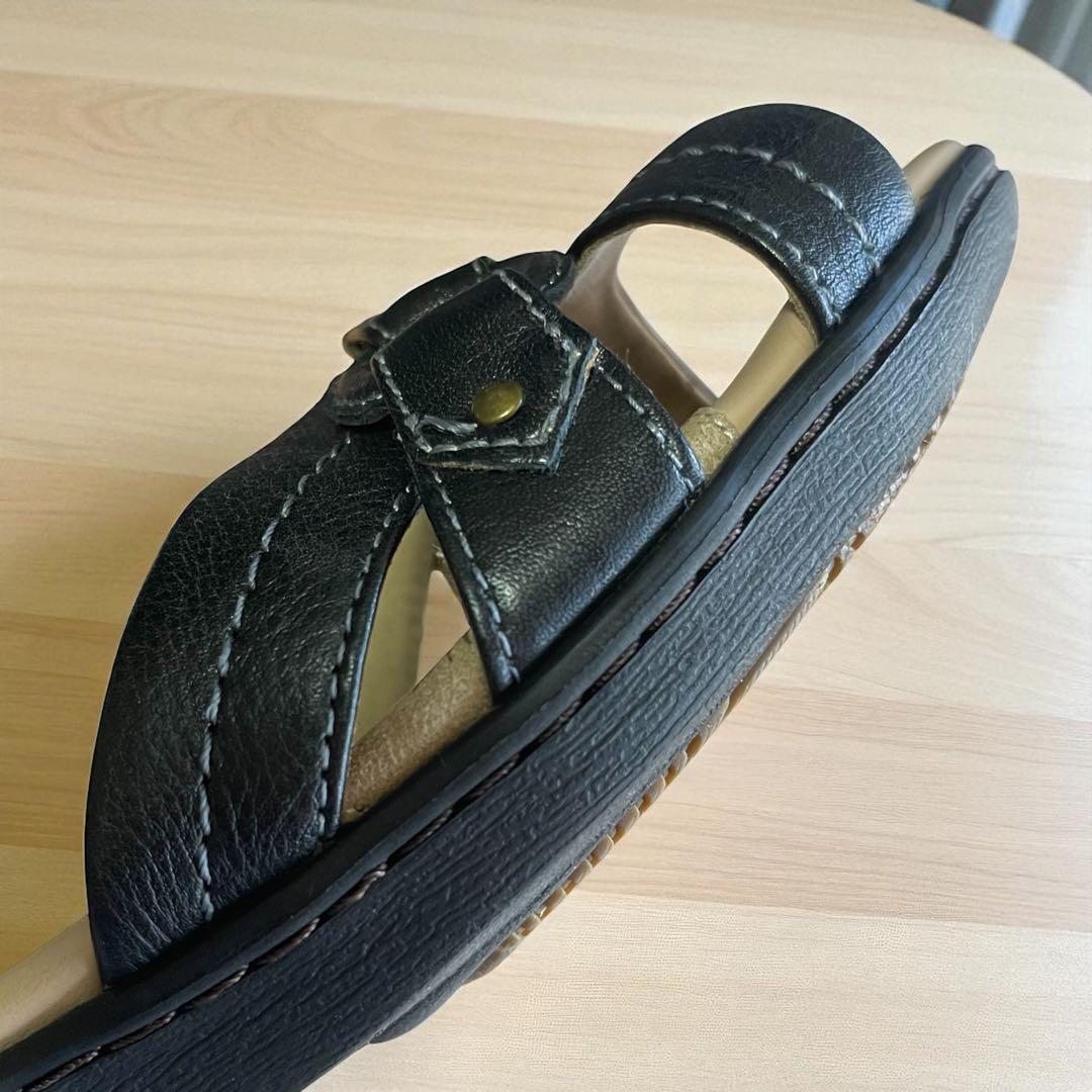 美品 ムーンスター スポルス ブラック レディース サンダル　LL