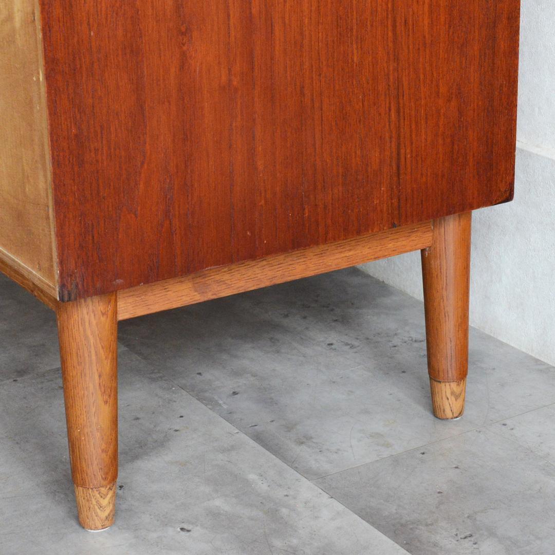 デンマーク 北欧ヴィンテージ チーク 6段 チェスト 鍵付 北欧家具 Lサイズ