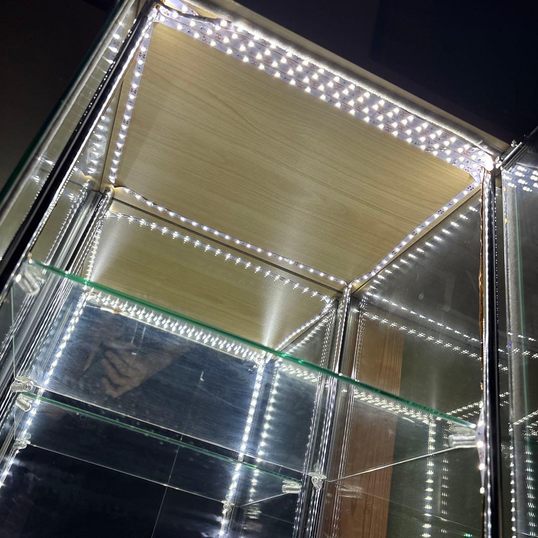 不二貿易 コレクションケース フィギュアケース 4段 背面ミラー