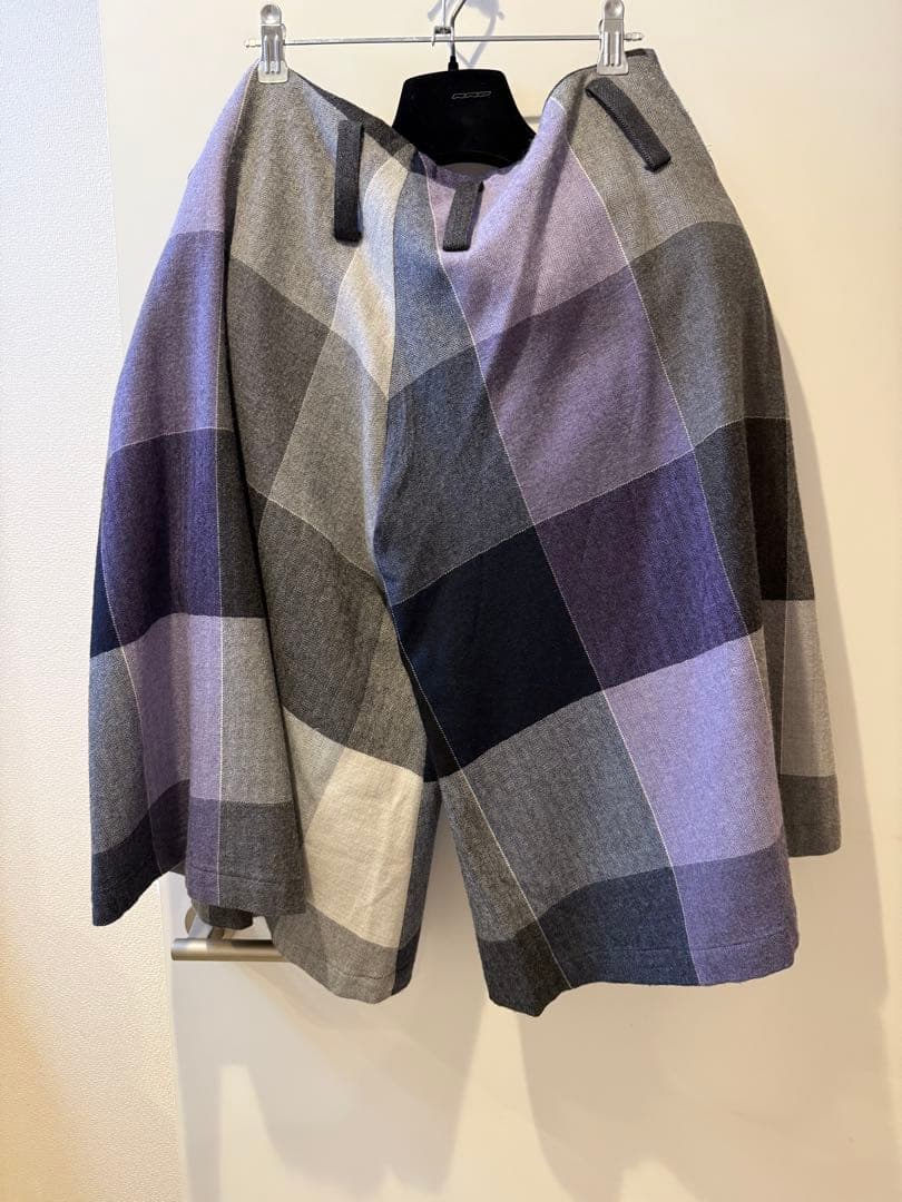 LIMI feu ウール100% チェック柄ショートパンツ S