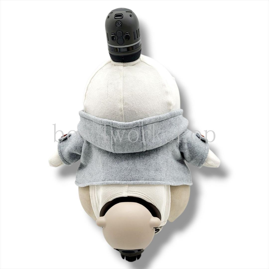 ラボット LOVOT ラボットの服ハンドメイド　ダッフルコート杢グレー