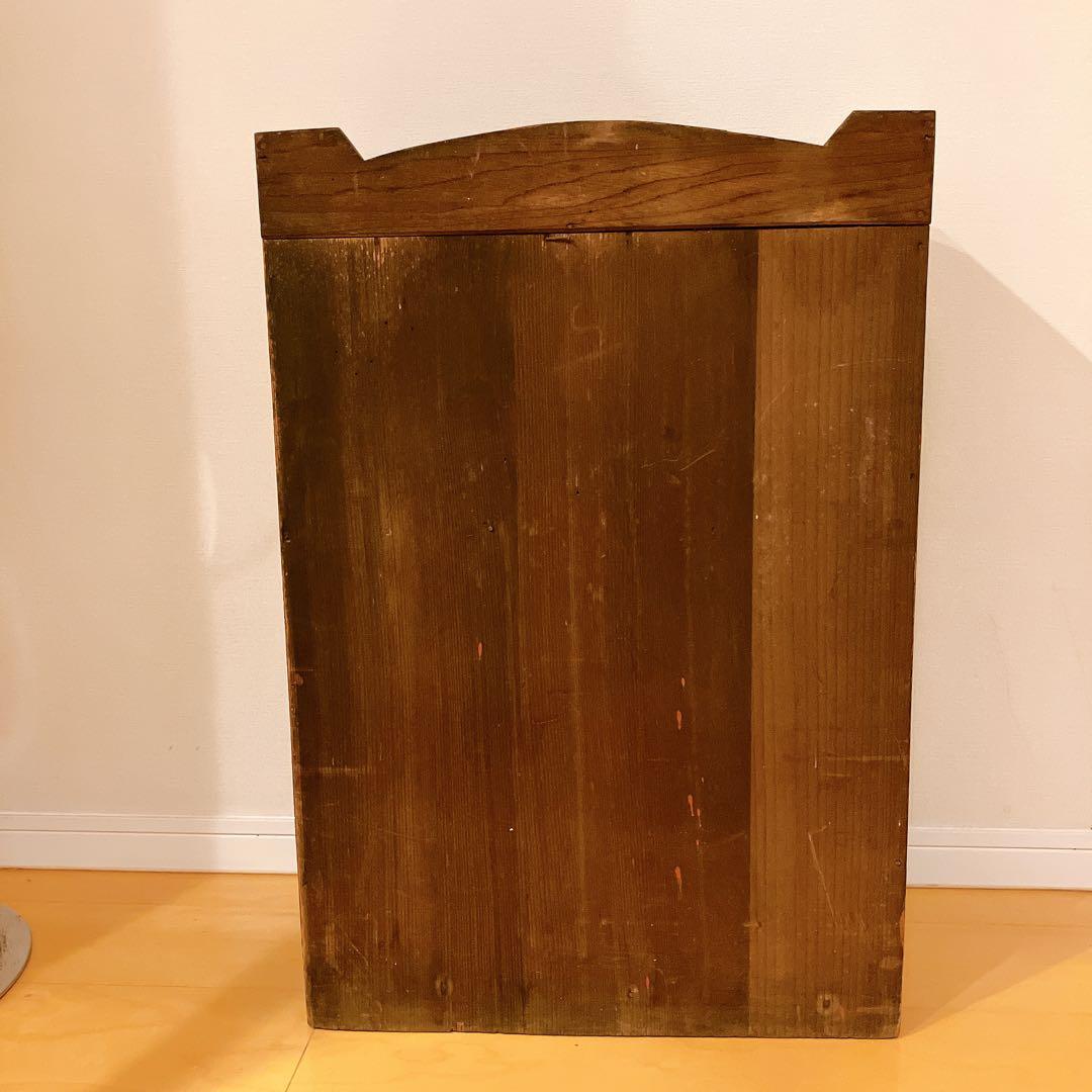 ガラス扉のキャビネット 引き出し付き 食器棚 昭和レトロ　アンティーク