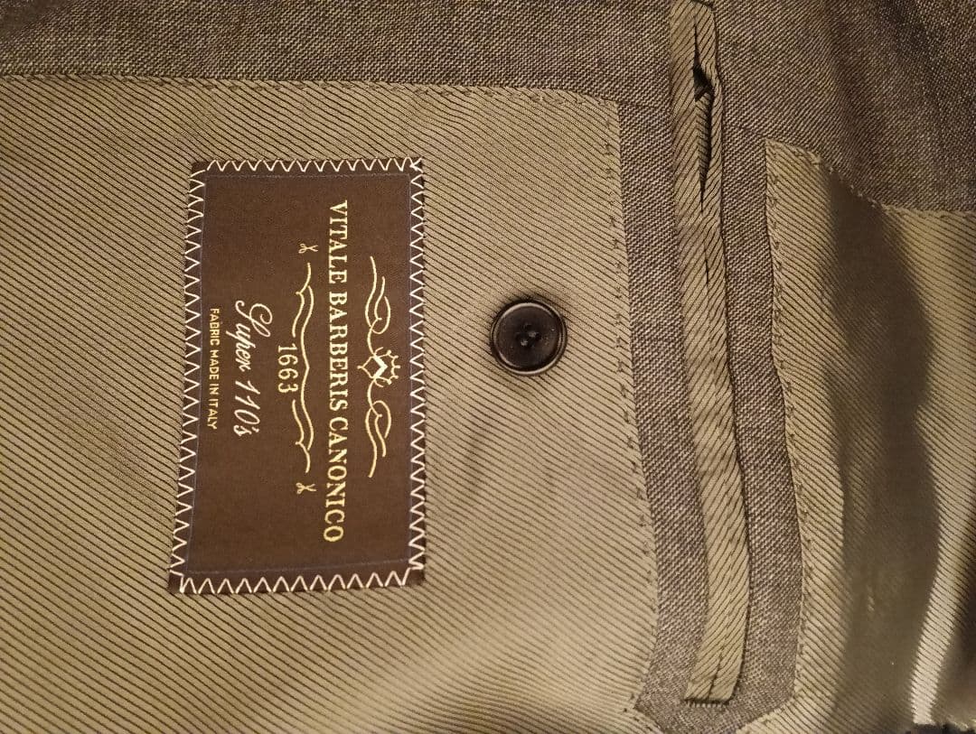 EDIFICE スーツ CANONICOシャークスキン セットアップ 48