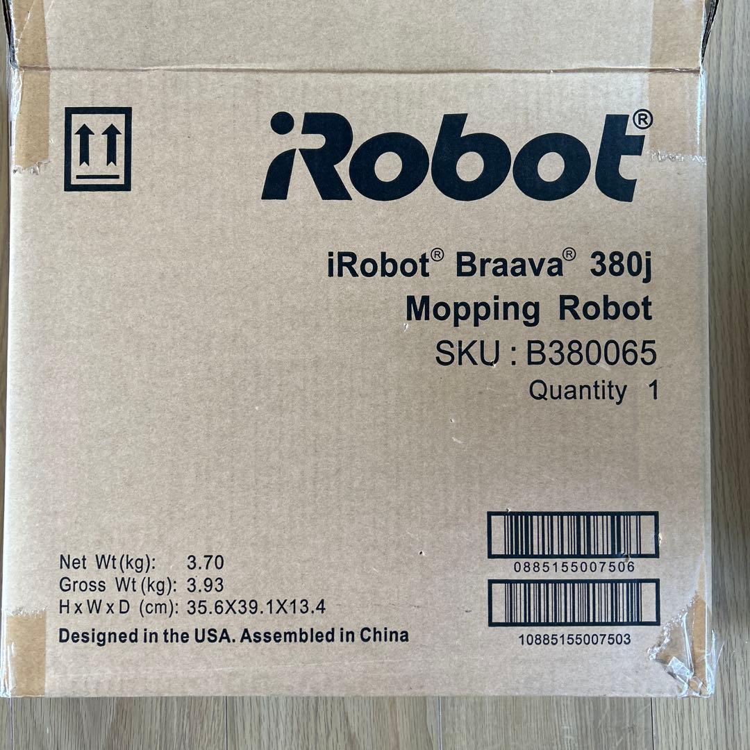 新品未開封！iRobot社 床拭きロボットブラーバ380ｊ　 ホワイト