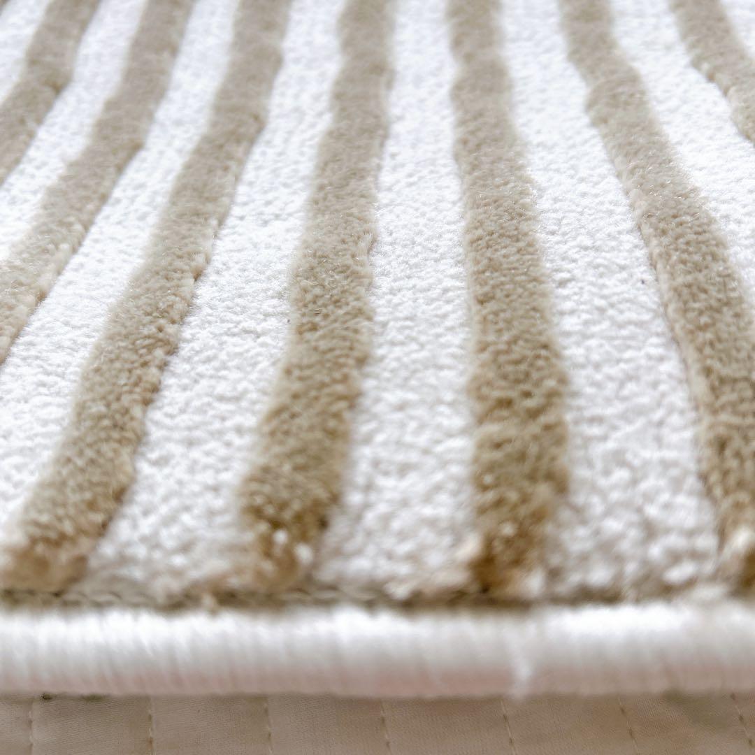 た*か様 【新品】rughaus ラグハウス / アイボリー ストライプ ラグ