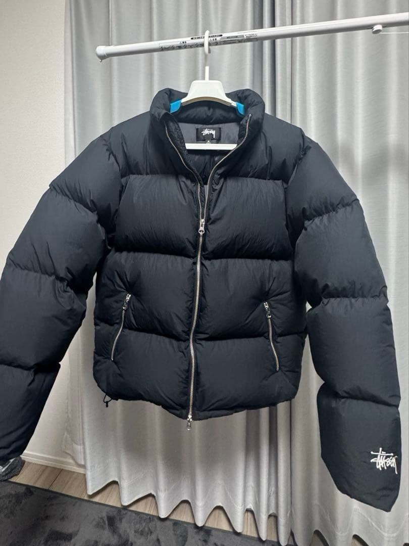 stussy ダウン　ブラック　M