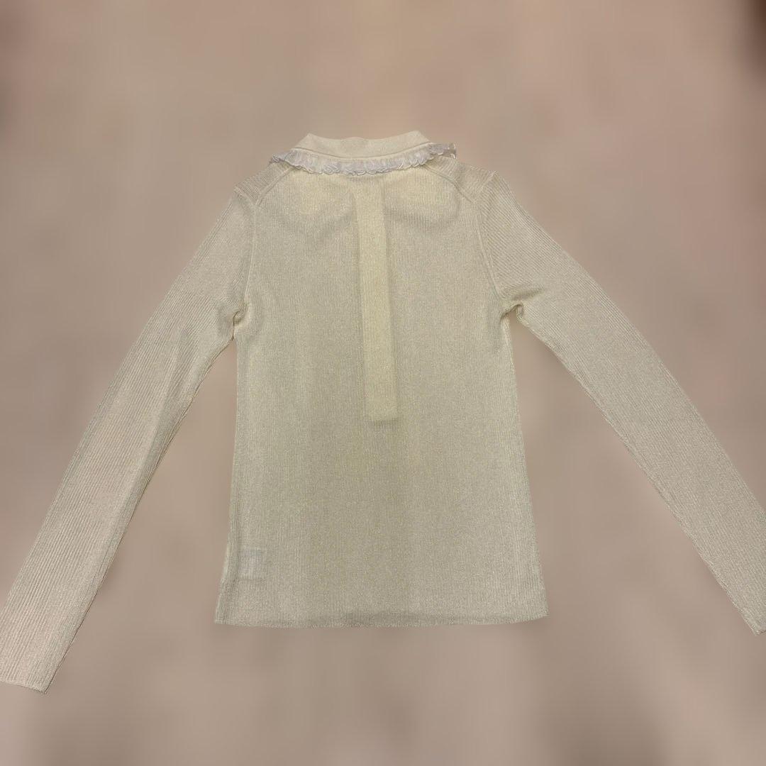 MACHATT フリル付き襟 長袖トップス