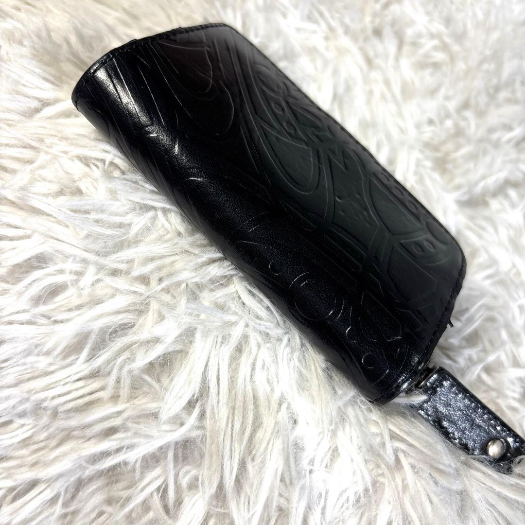 Vivienne Westwood 小銭入れ付き4連キーケース オーブ型押し　黒