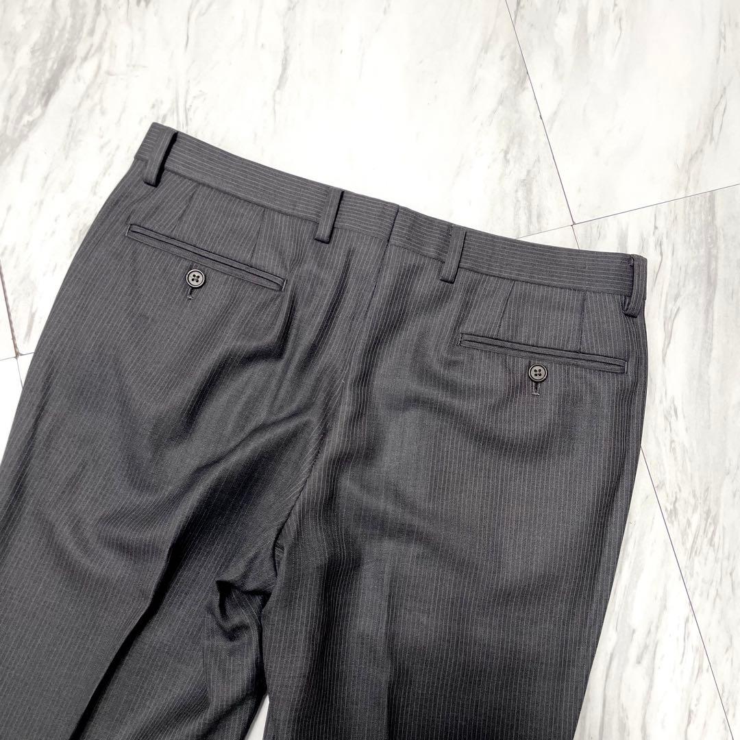 美品⭐️ポールスミス × ゼニア 3ピース マルチストライプ 裏地紫 グレー L