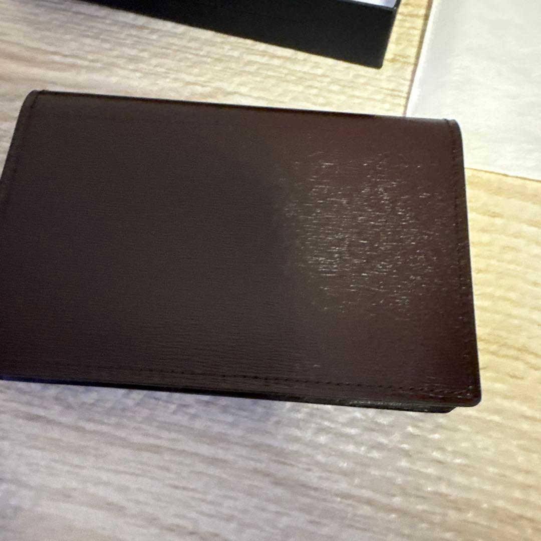新品 未使用 BURBERRY バーバリー ブラウン レザー 名刺入れ