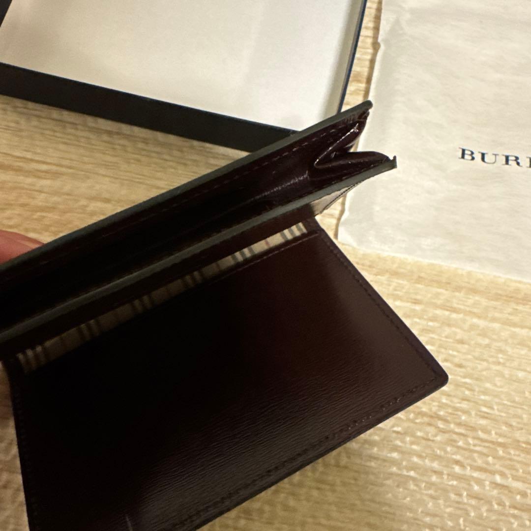 新品 未使用 BURBERRY バーバリー ブラウン レザー 名刺入れ