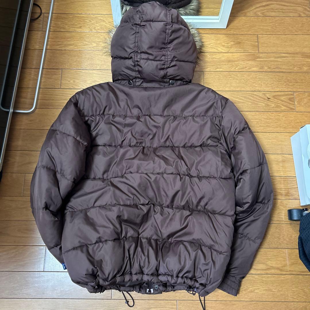 希少 ファーダウンジャケット y2k 平成 お兄系 光沢 短丈