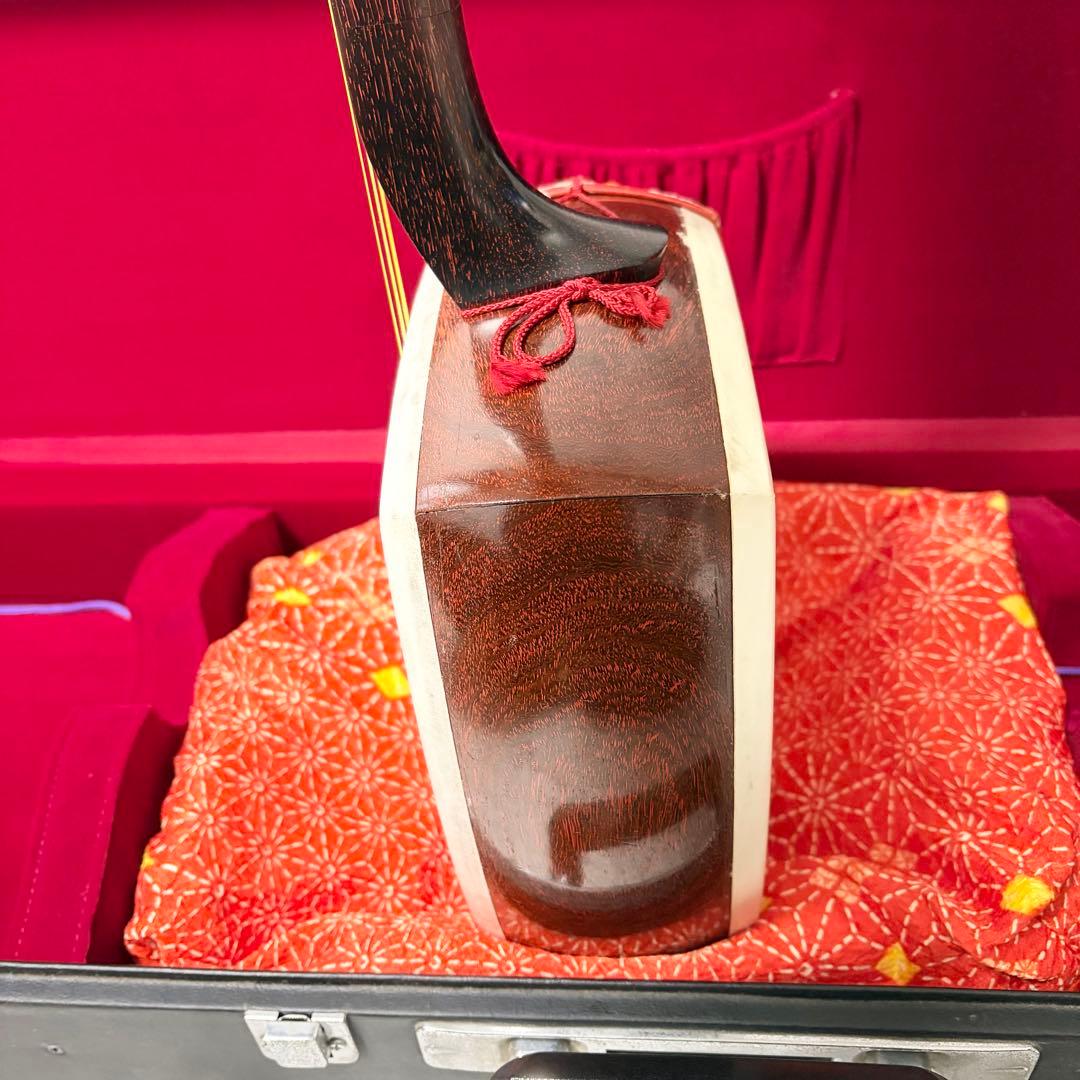 【高級】三味線 細棹 本体 専用ハードケース付