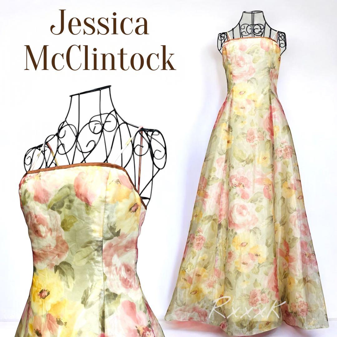 ジェシカマクリントック ロングドレス 演奏会 オーガンジー 花柄