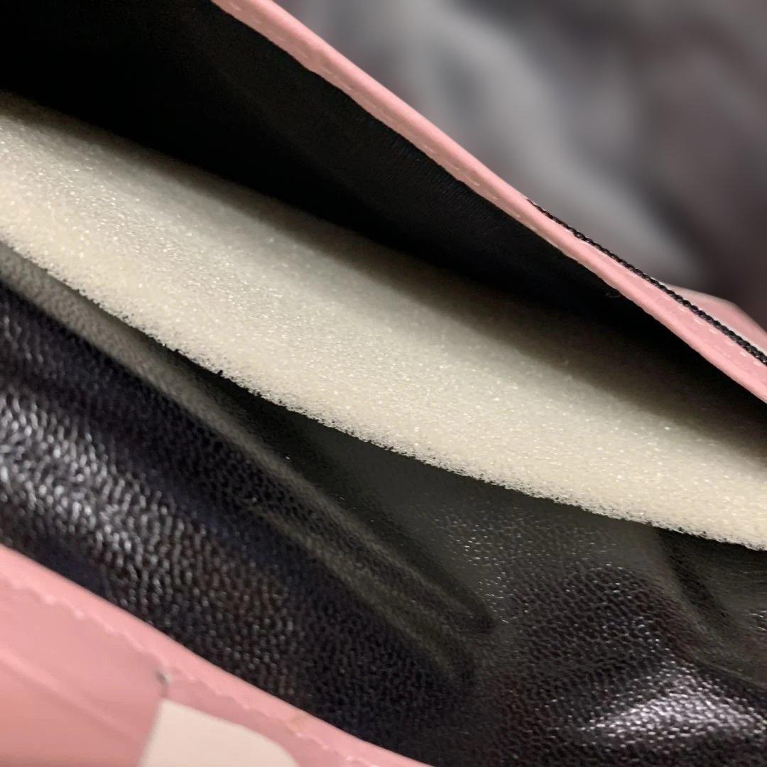 み*る様 皇居財布　ピンク クロコダイル風　長財布　牛革？