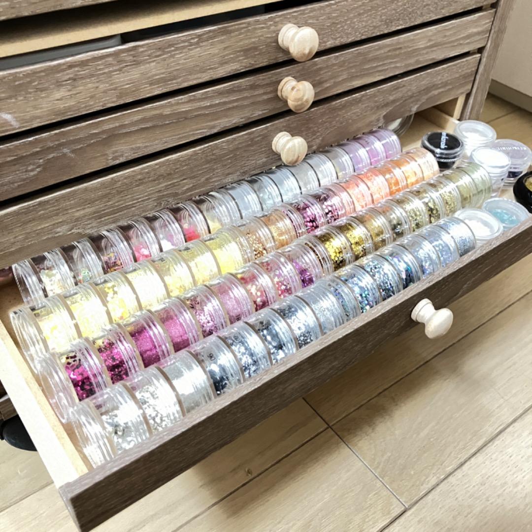 DIY キャスター付き　ネイルワゴン　ジェル収納　大容量