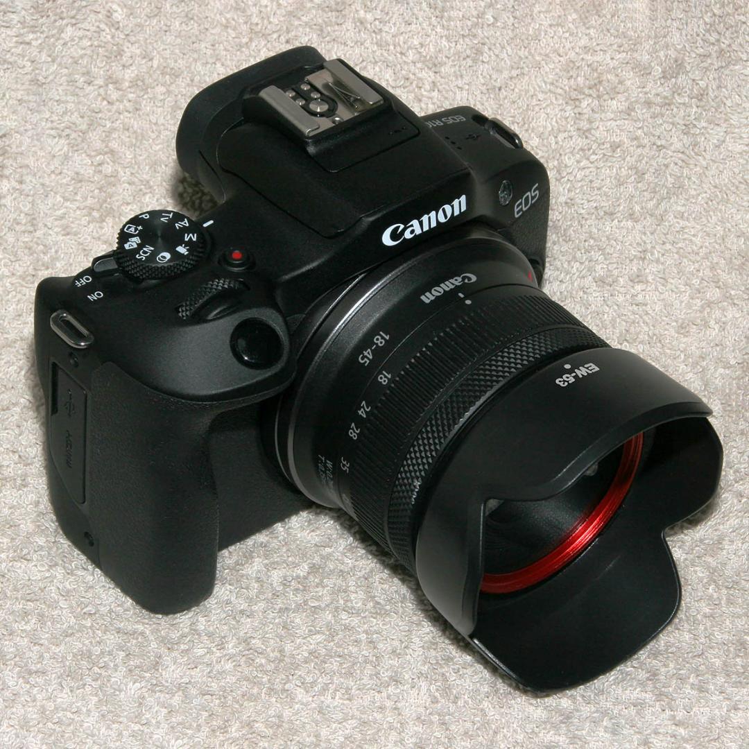【送料無料】Canon EOS R100、レンズ・フード・SDカード付